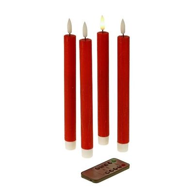 Set de 4 bougies LED, 24,5 cm