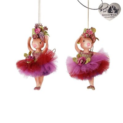 Ornement Souris Bettina, fairy banquet,  13,5 cm, Goodwill