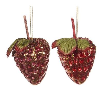 Ornement fraises, 14 cm, Goodwill