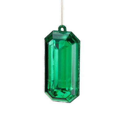 Ornement à facettes vert, 13 cm, Goodwill