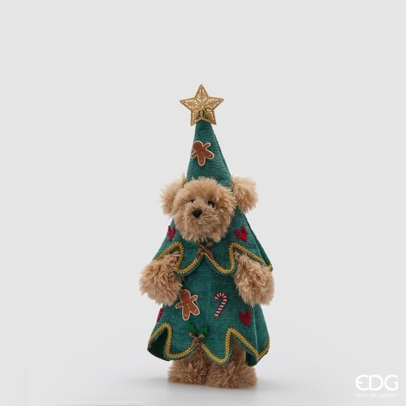 Ours en peluche habit sapin, 60 cm, EDG