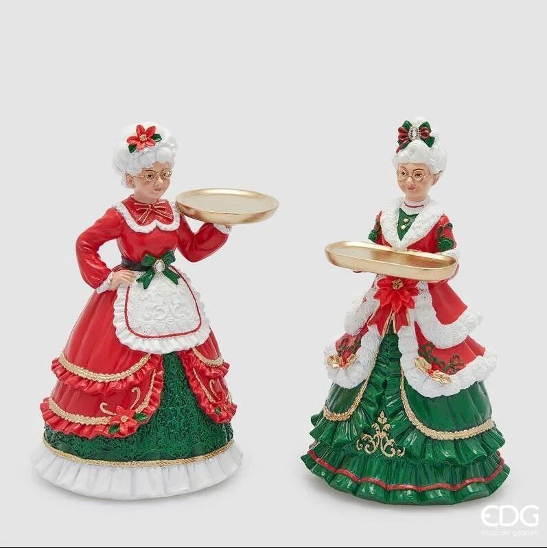 Mère Noël avec plateau, 26 cm, EDG