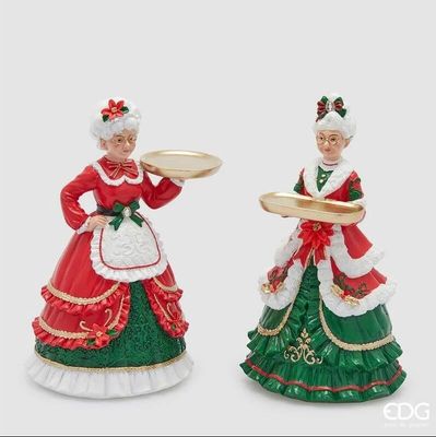 Mère Noël avec plateau, 26 cm, EDG