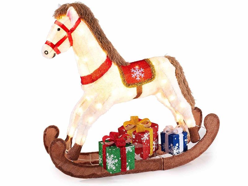 Cheval à bascule lumineux, intérieur, extérieur, 86 cm, Art From italy