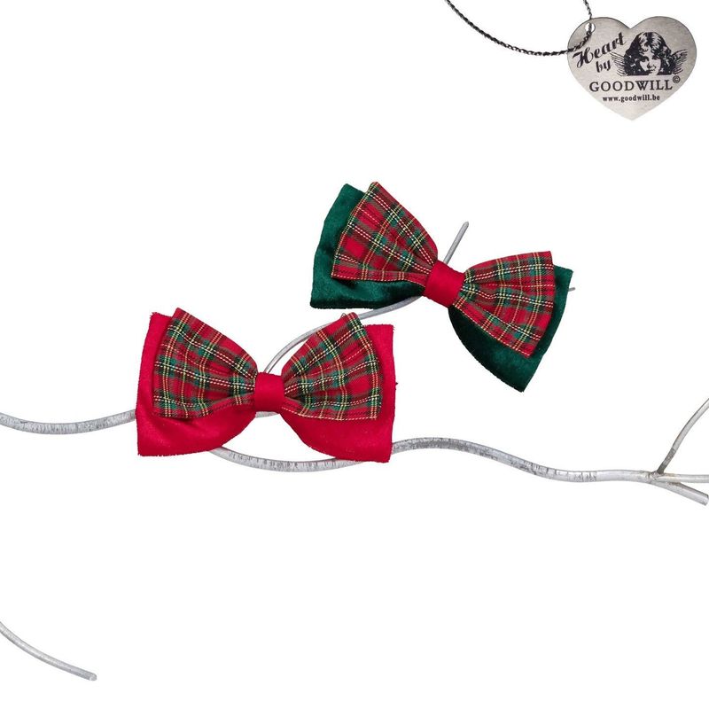 Clips ganse tartan, 14 cm, Goodwill Clips ganse tartan, 14 cm, Goodwill