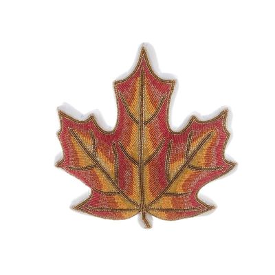Blanc Mariclo, coussin feuille
