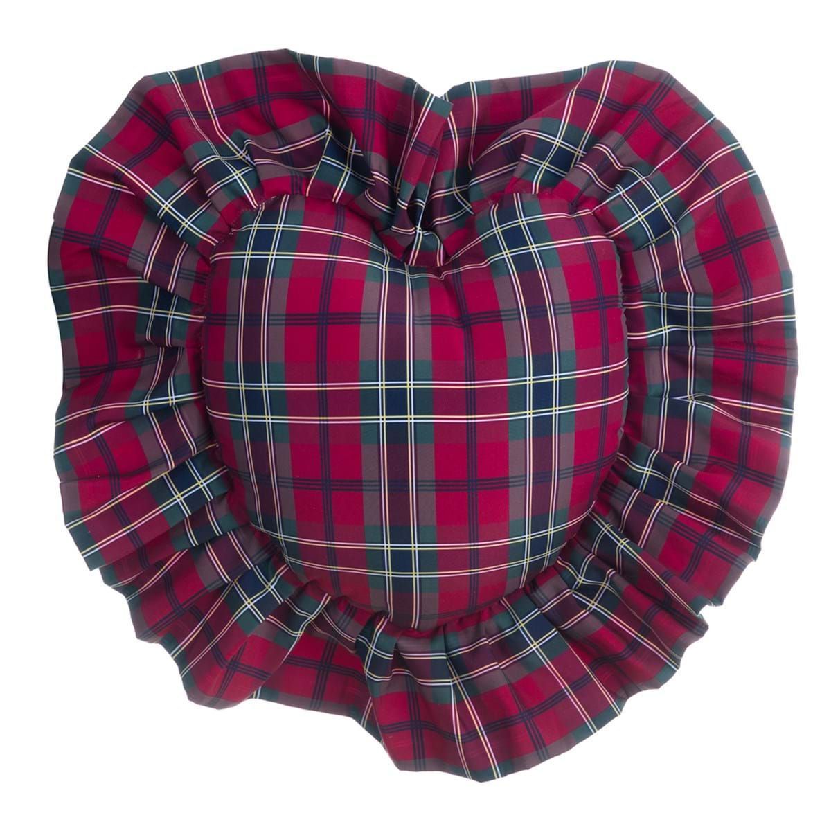 Coussin Cœur Tartan, 45 x 45 cm, Blanc Mariclo Coussin Cœur Tartan, 45 x 45 cm, Blanc Mariclo