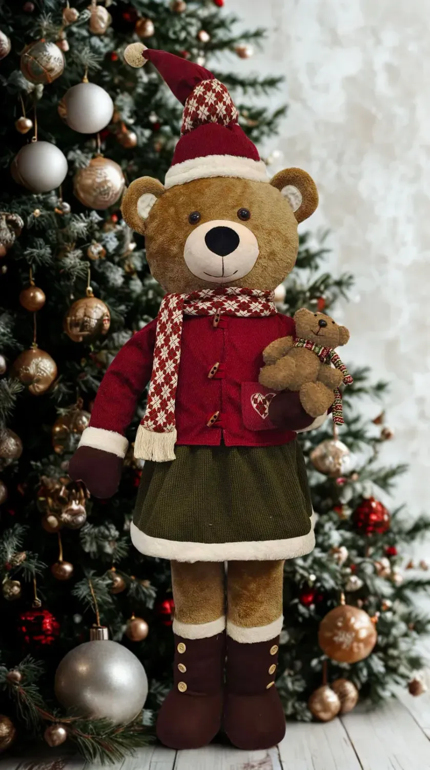 Ours peluche géant, 120 cm, La Galleria Ours Noël XXL