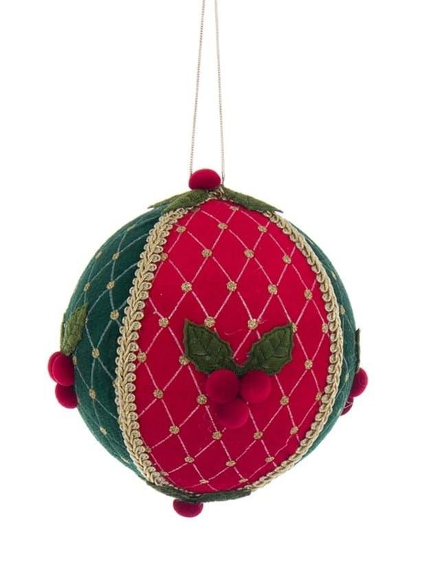 Boule en tissus, 16 cm, Blanc Mariclo Blanc Mariclo Noël