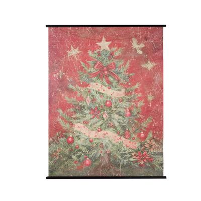 Tableau de Noël sur toile, 180 x 138 cm, Blanc Mariclo Blanc Mariclo, tenture Noël