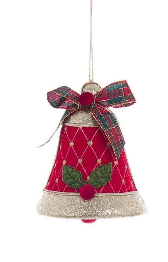 Décoration cloche rouge, 15 cm, Blanc Mariclo Blanc Mariclo Noël