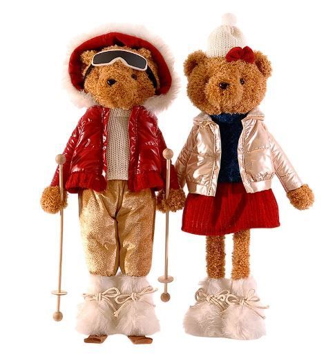 Ours skieurs, 50 cm