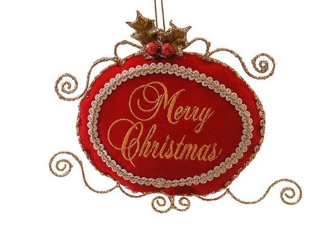 Ornement Merry Christmas , 18 cm