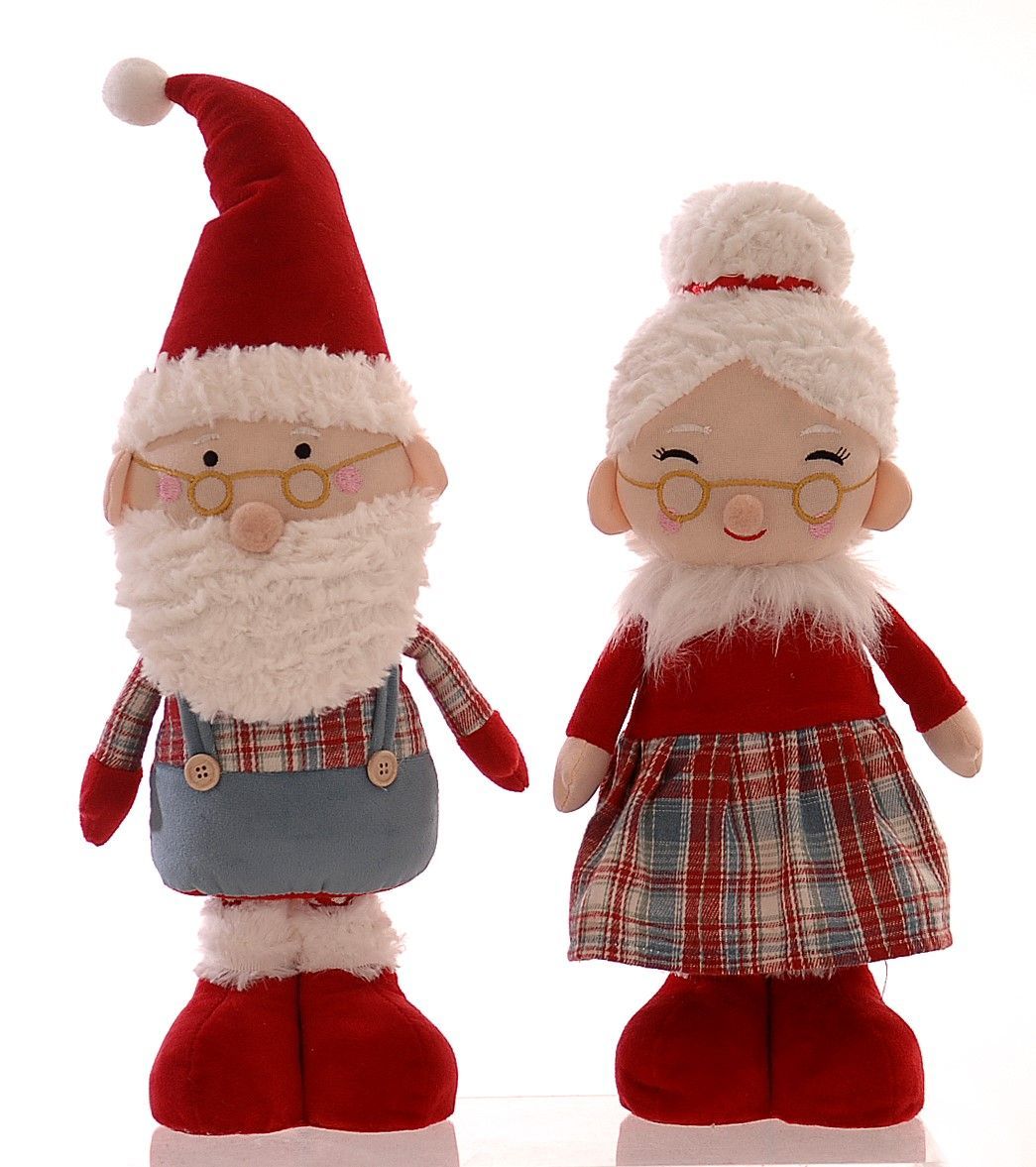 Couple Père et Mère Noël, 63 cm