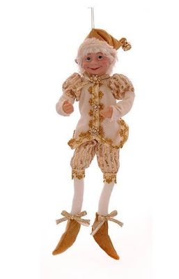 Elfe, lutin, or et ivoire, 41 cm