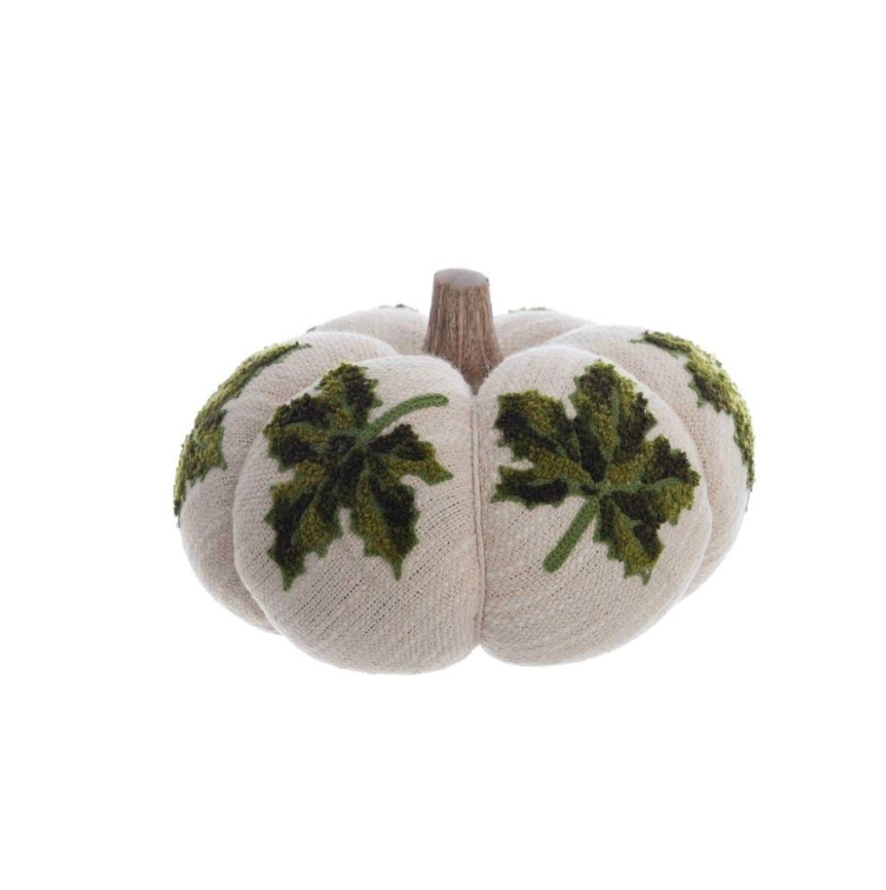 Citrouille textile brodé Blanc Mariclo