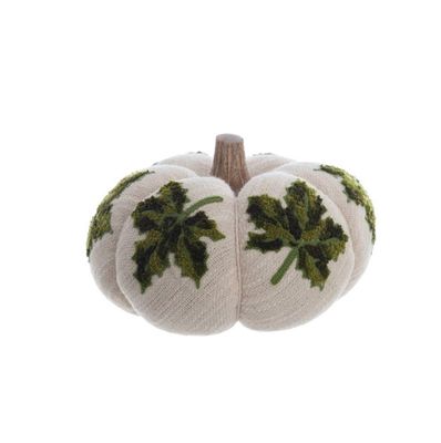 Citrouille textile brodé Blanc Mariclo
