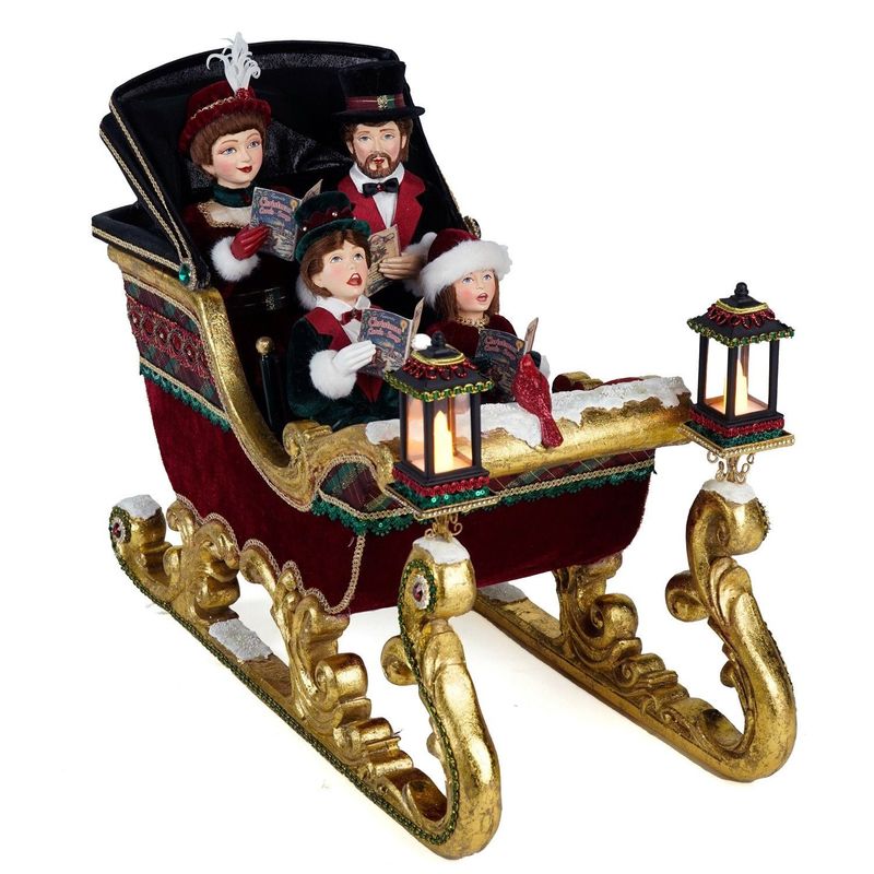 Timeless Carolers in Sleigh, 50 cm, Katherine's collection