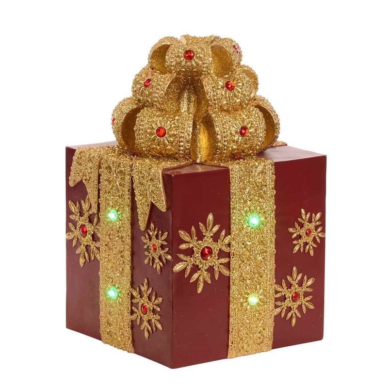 Boîte cadeau décorative, LED, 40 cm, Goodwill