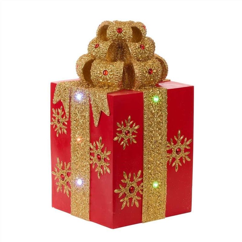 Boîte cadeau décorative, LED, 51 cm, Goodwill