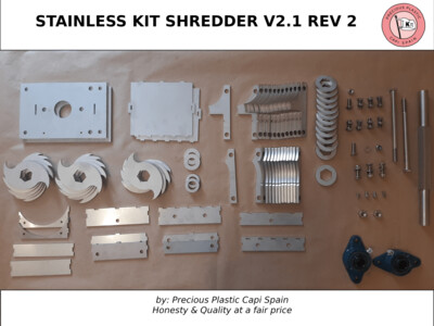 Kit para Trituradora V2.1 en Acero Inoxidable