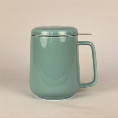 Tasse en céramique avec infuseur - Turquoise