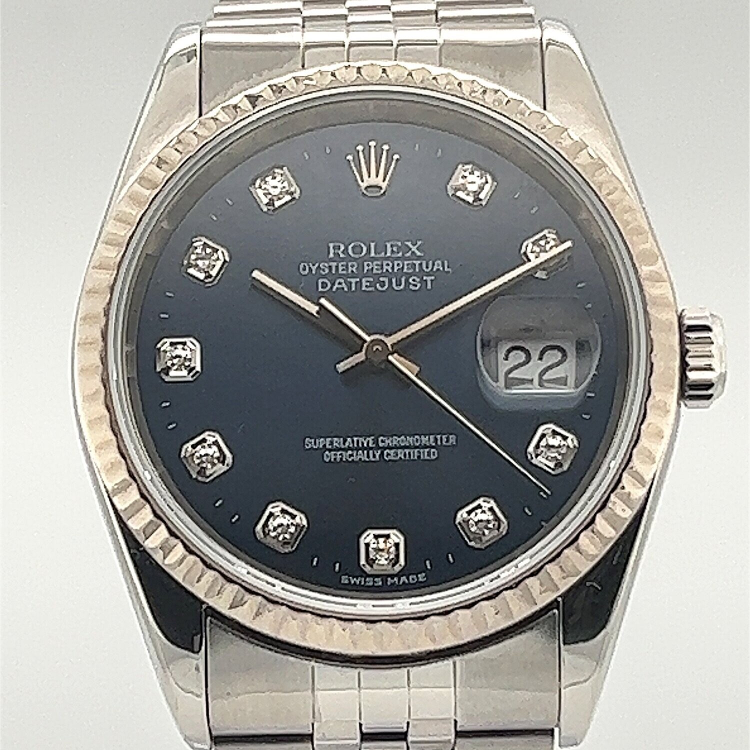 Rolex Datejust 36mm - Blue Factory Diamond Dial