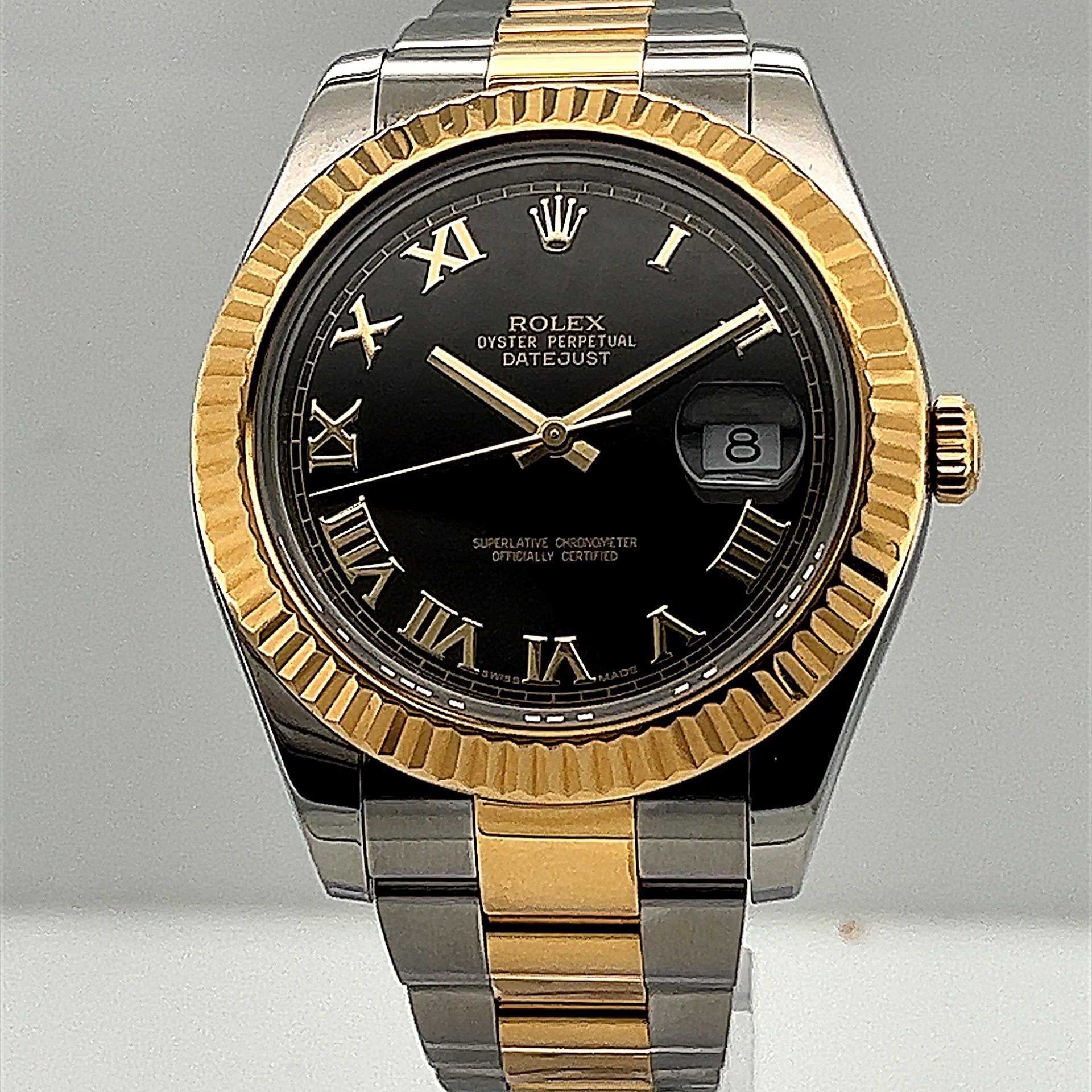 Rolex Datejust 41 - Stainless Steel and Yellow Gold  - Black Roman Dial