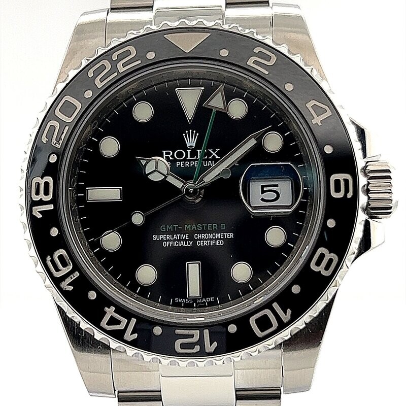 Rolex GMT Master II - Stainless Steel - Black Dial