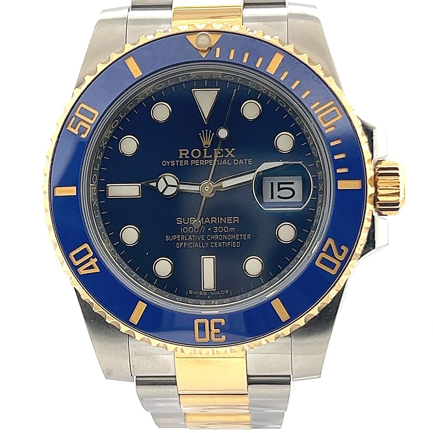 Rolex 40mm Yellow Gold and Stainless Steel Submariner Date - Blue Dial
