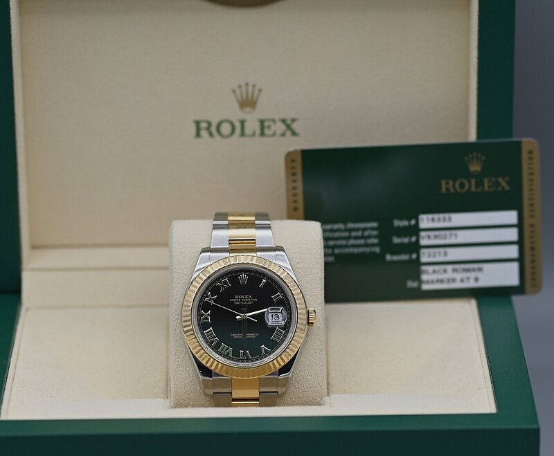 Rolex Datejust 41 - Stainless Steel and Yellow Gold  - Black Roman Dial
