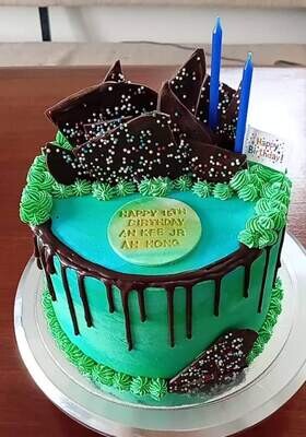 Simple Birthday Cake 8&quot;x8&quot;x4&quot;