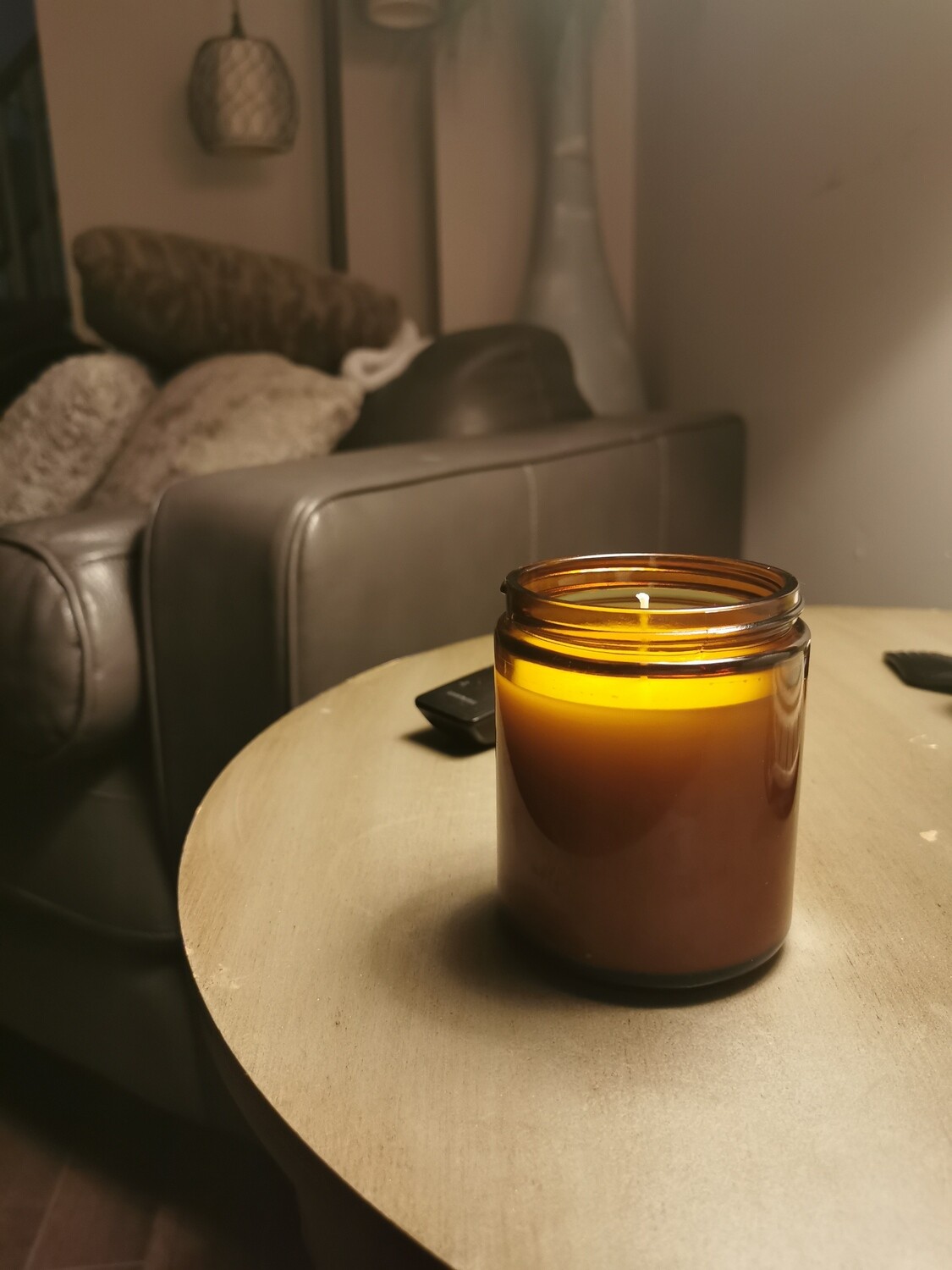 Amber jar candles