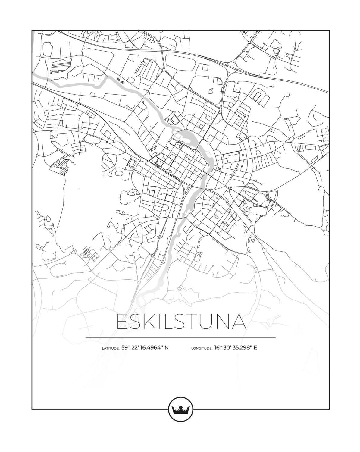 Kartposter av Eskilstuna