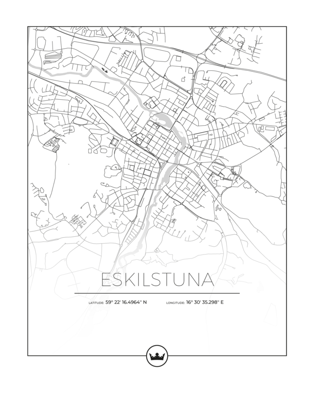 Kartposter av Eskilstuna