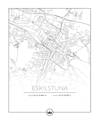 Kartposter av Eskilstuna