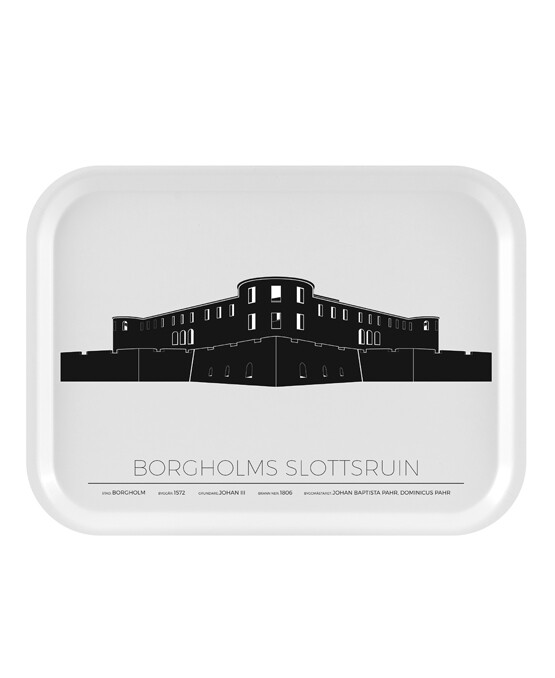 Bricka Borgholms Slottsruin 27x20 Cm - Öland / Borgholm