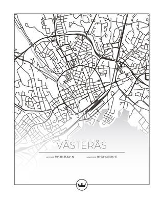 Kartposter av Västerås