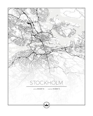Kartposter över Stockholm