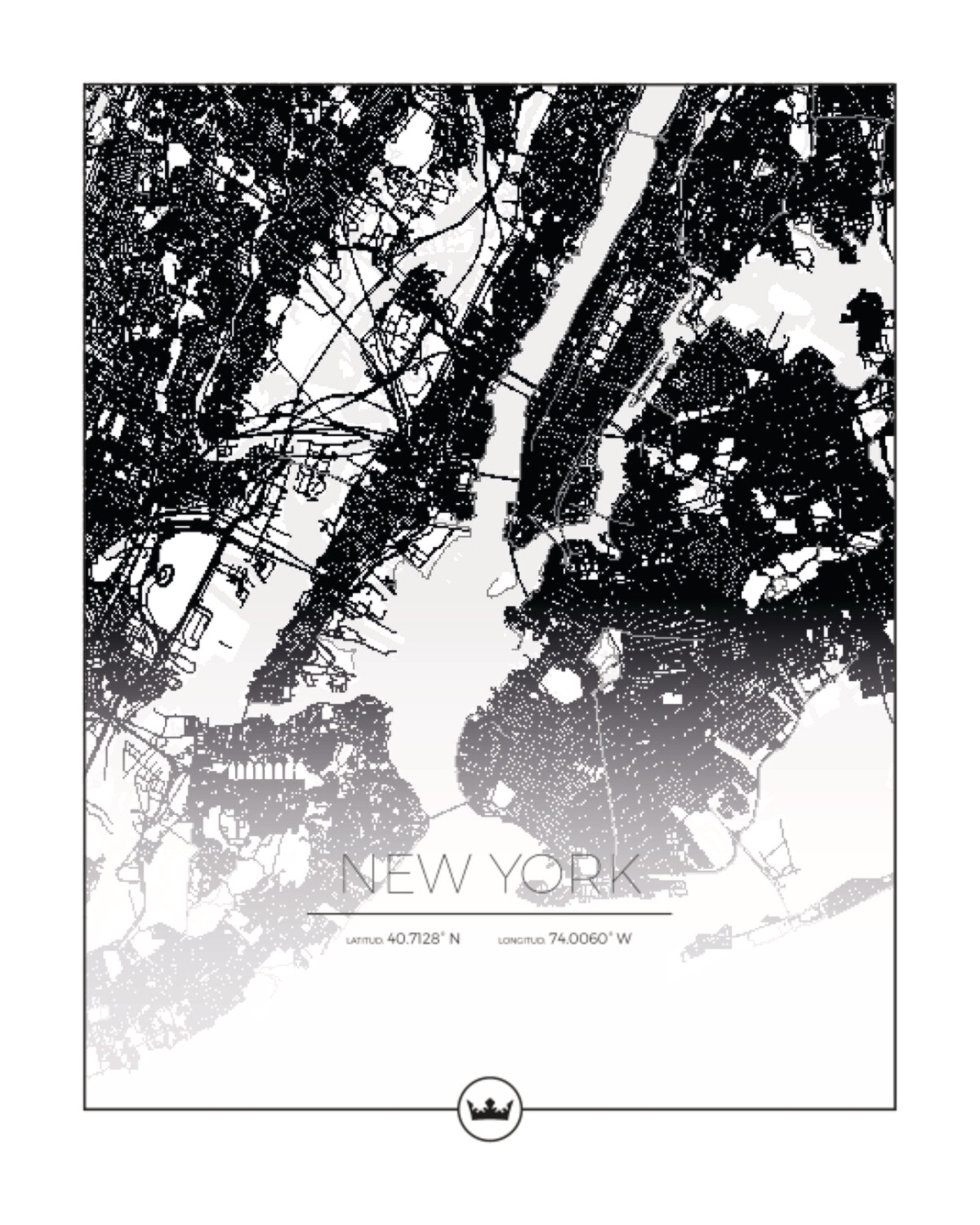 Kartposters över New York