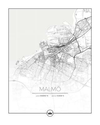 Kartposter över Malmö