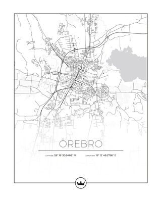 Kartposter över Örebro