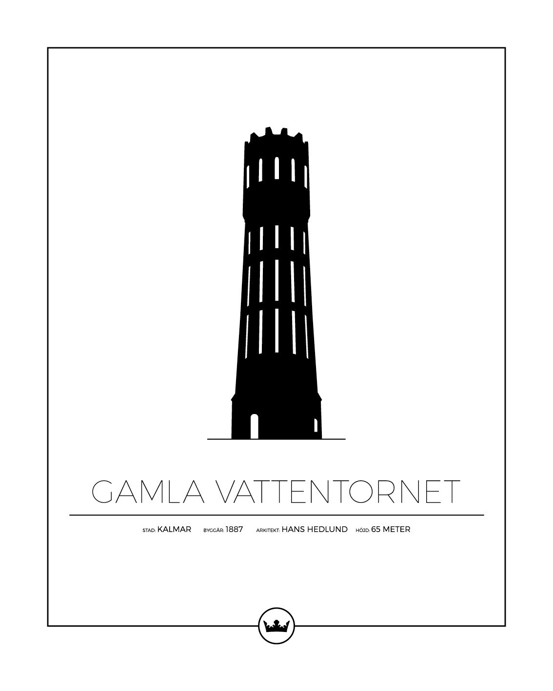 Posters Av Gamla Vattentornet - Kalmar