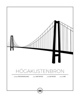 Posters Av Högakustenbron - Härnösand / Kramfors