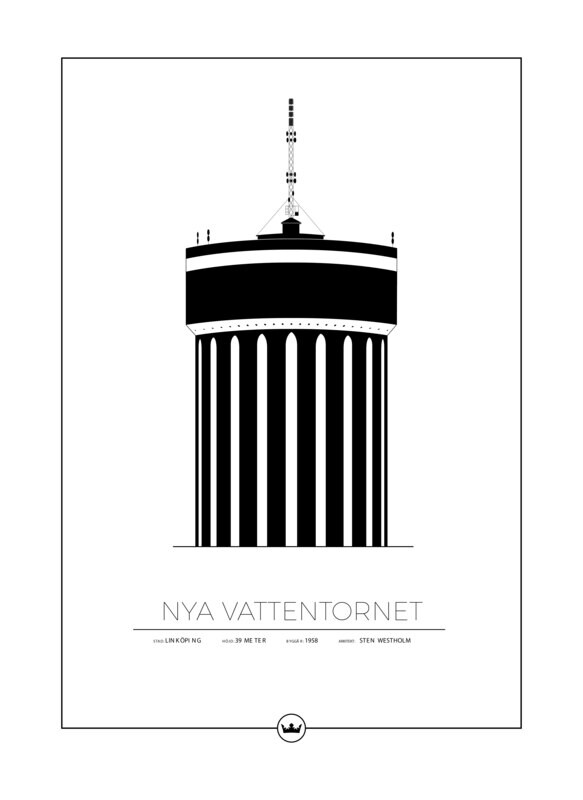 Posters Av Nya Vattentornet - Linköping