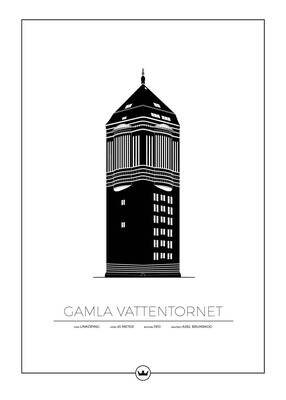 Posters Av Gamla Vattentornet - Linköping