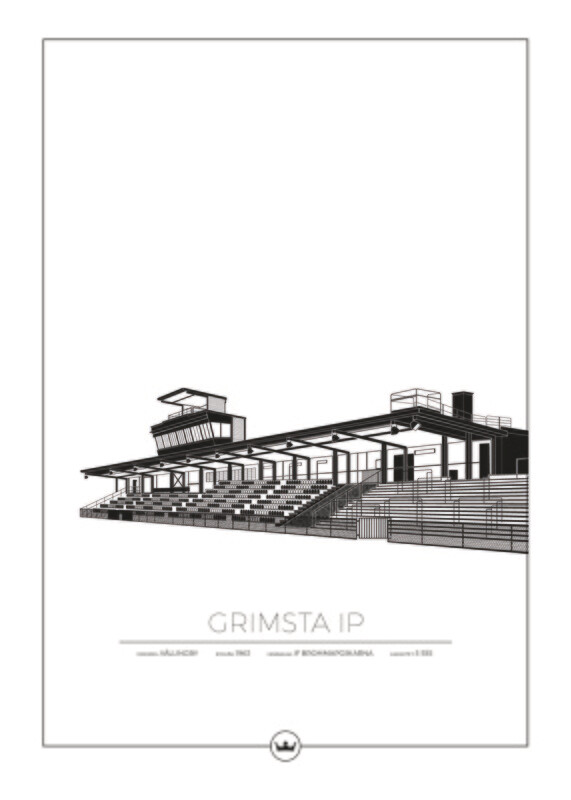 Posters Av Grimsta Ip - Brommapojkarna - Vällingby - Stockholm