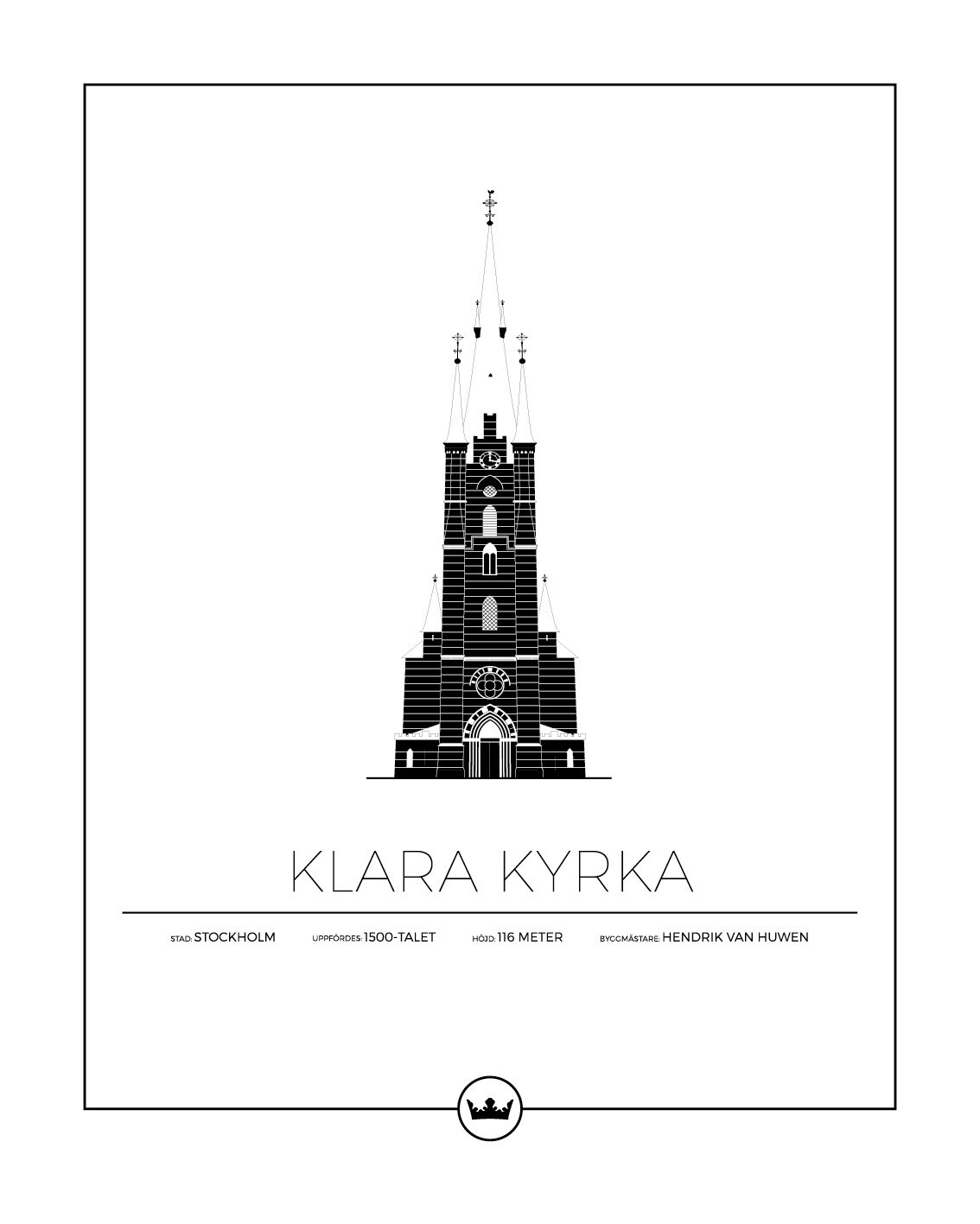 Posters Av Klara Kyrka - Stockholm