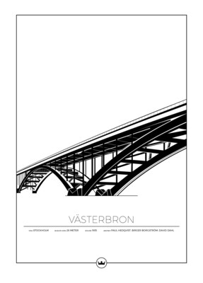 Posters Av Västerbron - Stockholm