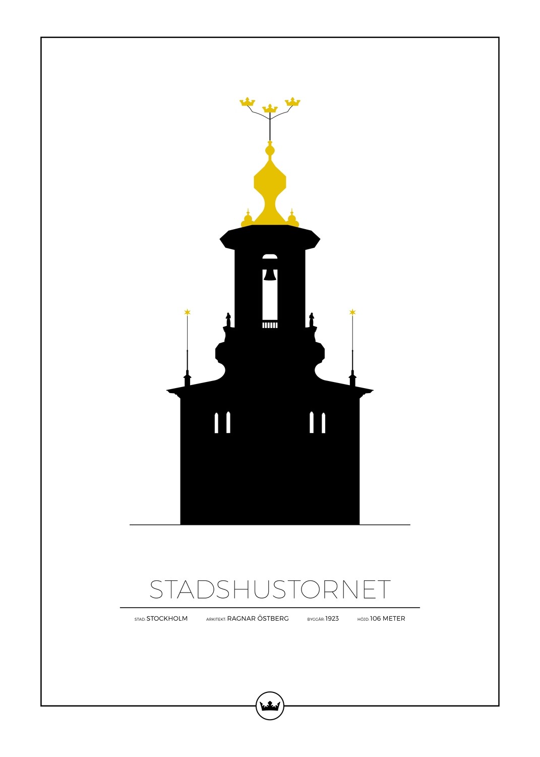 Posters Av Stadshustornet - Stockholm